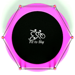 Батут FitToSky 152см Black з сіткою рожевий - NaVolyni.com, Фото 2