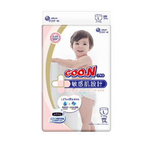 Підгузки GOO.N Plus для дітей 9-14 кг (розмір L, на липучках, унісекс, 54 шт.)