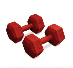 Гантелі для фітнесу композитні Hop-Sport HS-C050DS 2х5 кг червоний