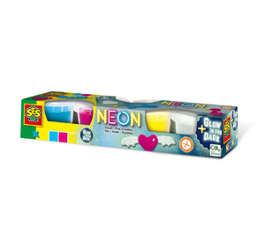 Незасихальна маса для ліплення — НЕОН (4 кольори, у пластикових баночках)