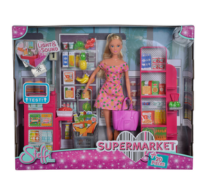 Лялька Штеффі 'У супермаркеті', з касою, зі звук. та світл. ефектами, з аксес., 3+