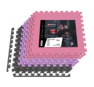 Мат-пазл EVA 1cm HS-A010PM - 9 частин сіро-фіолетово-рожевий