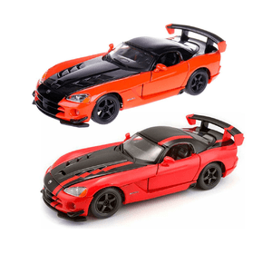Автомодель — DODGE VIPER SRT10 ACR (асорти жовтогар-чорн металік, червоний металік, 1:24)