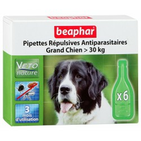Beaphar капли Bio Spot On для собак больших пород натуральные антипаразитарные капли для собак крупных пород (свыше 30 кг) с 12 недельного возраста Артикул: 15614 Пипетки : 6 пипеток