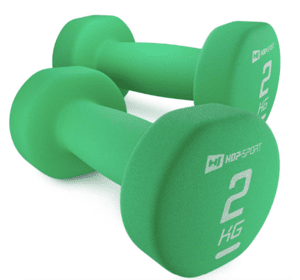 Гантелі для фітнесу неопренові круглі Hop-Sport HS-V020DR 2x2 кг зелений