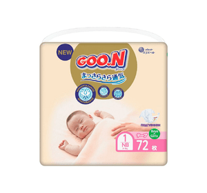 Підгузки GOO.N Premium Soft для новонароджених до 5 кг (1(NB), на липучках, унісекс, 72 шт.)