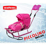 Санки Adbor PICCOLINO (повний комплект) різні кольори Рожевий - NaVolyni.com, Фото 2