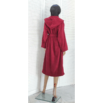 Бордовий махровий халат бавовняний жіночий - NaVolyni.com, Фото 3