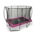 Батут EXIT Silhouette із захисною сіткою прямокутний 214x305 см рожевий (великий, для дітей і дорослих) - NaVolyni.com, Фото 1