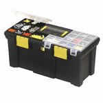 1-93-336 Ящик для инструмента Stanley с 2-мя органайзерами и лотком пластмассовый (20001) 20", 50,8 x 24,7 x 24,1 см - NaVolyni.com, Фото 1