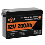 Акумулятор LP LiFePO4 12V (12,8V) - 200 Ah (2560Wh) (Smart BMS 100А) з BT пластик для ДБЖ - NaVolyni.com, Фото 4