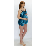 Комплект піжама топ і шорти велюровий з мереживом для вагітних 50 - NaVolyni.com, Фото 4