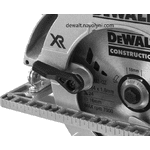 Пила дискова акумуляторна безщіткова DeWALT DCS572N, 18 V Li-Ion, 16*184 мм, 5 500 об/хв, 57°, різ 58 мм, 3.6 кг. - NaVolyni.com, Фото 6