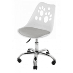 Крісло офісне, комп&apos;ютерне Bonro B-881 біле з сірим сидінням - NaVolyni.com, Фото 5