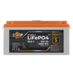 Акумулятор LP LiFePO4 24V (25,6V) - 100 Ah (2560Wh) (BMS 80/40А) пластик LCD для ДБЖ - NaVolyni.com, Фото 4