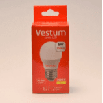 Світлодіодна лампа Vestum G45 6W 3000K 220V E27 1-VS-1202 - NaVolyni.com, Фото 2