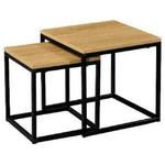 Журнальний столик комплект 2 в 1 Bonro B-150 темно-коричневий - NaVolyni.com, Фото 1