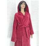 Бордовий махровий халат бавовняний жіночий - NaVolyni.com, Фото 4