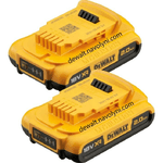 Набір акумуляторних батарей DCB183D2 DeWALT, 18 V XR Li-Ion, 2.0 Ah 2 шт, світлова індикація, 0.8 кг. - NaVolyni.com, Фото 1