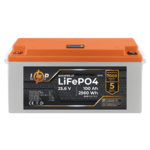 Акумулятор LP LiFePO4 24V (25,6V) - 100 Ah (2560Wh) (BMS 80/40А) пластик LCD для ДБЖ - NaVolyni.com, Фото 1