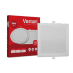 Квадратний світлодіодний врізний світильник Vestum 24W 6000K 220V 1-VS-5206 - NaVolyni.com, Фото 1