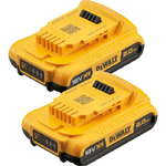 Набір акумуляторних батарей DCB183D2 DeWALT, 18 V XR Li-Ion, 2.0 Ah, 2 шт. - NaVolyni.com, Фото 1
