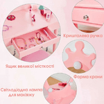 Туалетний столик + табуретка B-084 рожевий - NaVolyni.com, Фото 4