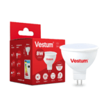 Світлодіодна лампа Vestum MR16 8W 4100K 220V GU5.3 1-VS-1509 - NaVolyni.com, Фото 1