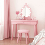 Туалетний столик + табуретка B-084 рожевий - NaVolyni.com, Фото 3