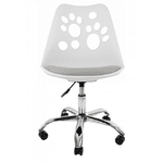 Крісло офісне, комп&apos;ютерне Bonro B-881 біле з сірим сидінням - NaVolyni.com, Фото 3