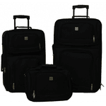 Набір валіз Bonro Best 2 шт і сумка чорний - NaVolyni.com, Фото 1