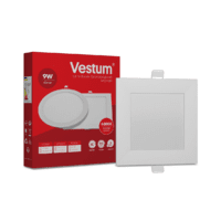 Квадратний світлодіодний врізний світильник Vestum 9W 4000K 220V 1-VS-5203