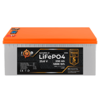 Акумулятор LP LiFePO4 для ДБЖ LCD 24V (25,6V) - 230 Ah (5888Wh) (BMS 200A/100A) пластик