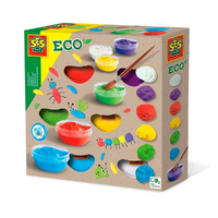 Гуаш серії "Еко" — ЯРКА ПАЛІТРА (6 кольорів, у пластикових баночках)