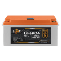 Акумулятор LP LiFePO4 для ДБЖ LCD 12V (12,8V) - 202 Ah (2586Wh) (BMS 100A/50A) пластик