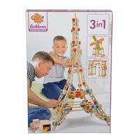 Ігровий набір Eichhorn 'Конструктор 3 в 1. Ейфелева вежа', 315 дерев'яних елементів, 6+