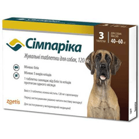 Сімпаріка жув табл. для собак 120 мг 40-60 кг Зоетіс Інк.