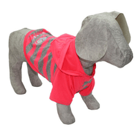 «НЕОН» блайзер з капюшоном – комбінація трикотажної тонкої тканини яскравого кольору з тканиною в смужку, основні кольори жовтий та рожевий. Для малих та середніх порід собак.