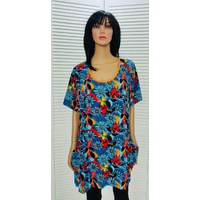 Трикотажна жіноча блуза кольорова великих розмірів 58