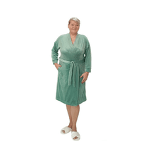 Жіночий велюровий халат на запах 56