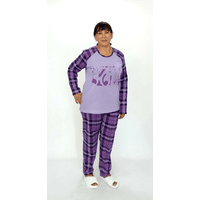 Трикотажна піжама на байці жіноча з котами 52