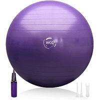 М'яч для фітнесу (фітбол) WCG 65 Anti-Burst 300 кг Фіолетовий + насос