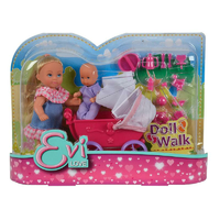 Лялька Еві з малюком у колясці, 2 види, 3+