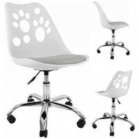 Крісло офісне, комп&apos;ютерне Bonro B-881 біле з сірим сидінням