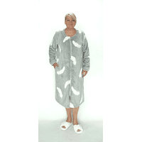 Жіночий махровий халат на блискавці великих розмірів 54