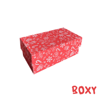 Коробка 318*178*119 мм (новорічний візерунок) червона (ББ)