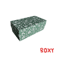 Коробка 318*178*119 мм (новорічний візерунок) зелена (ББ)
