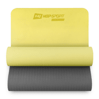 Мат для фітнесу TPE 0,6 см HS-T006GM жовто-сірий *