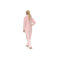 Махровий домашній костюм ніжно рожева шиншила 48