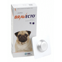 Таблетка от блох и клещей Бравекто Bravecto для собак 4,5-10 кг